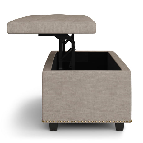 Hamilton - Upholstered Lift Top Rectangular Storage Ottoman - view 13
