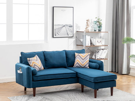 Mia - Sectional Sofa Chaise With USB Charger And Pillows by Lilola Home | Bel Furniture