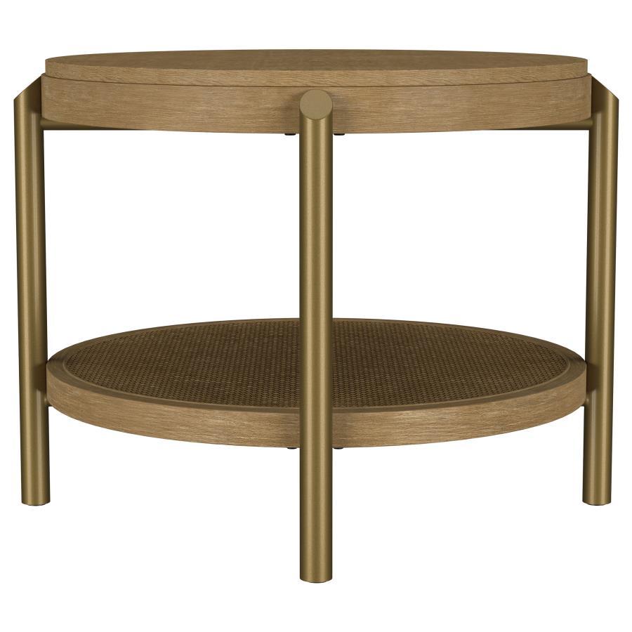 Arini - Round End Side Table With Storage Shelf by Coaster Fine Furniture | Bel Furniture