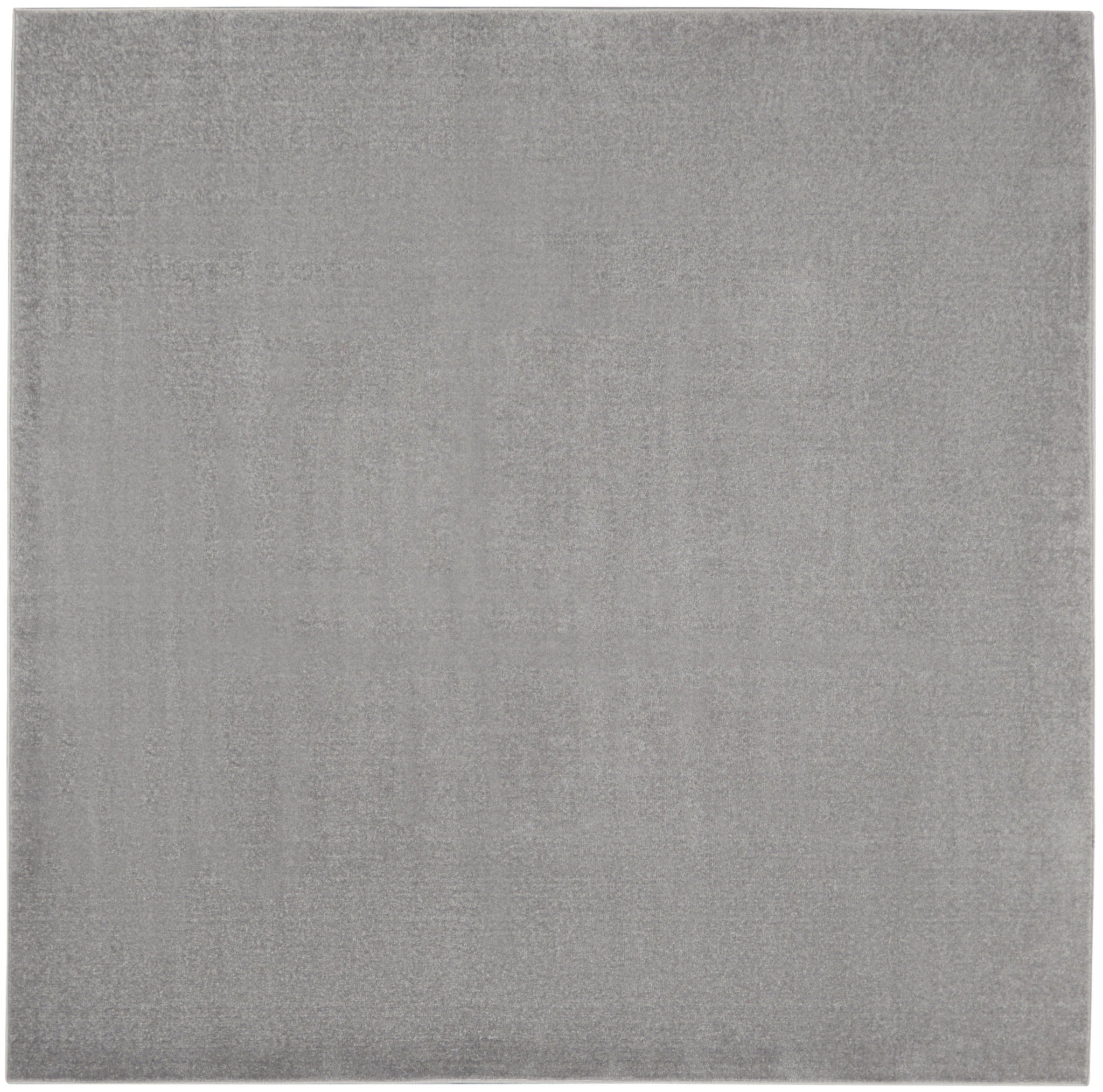 7' X 7' Square Non Skid Indoor / Outdoor Area Rug - Silver Gray