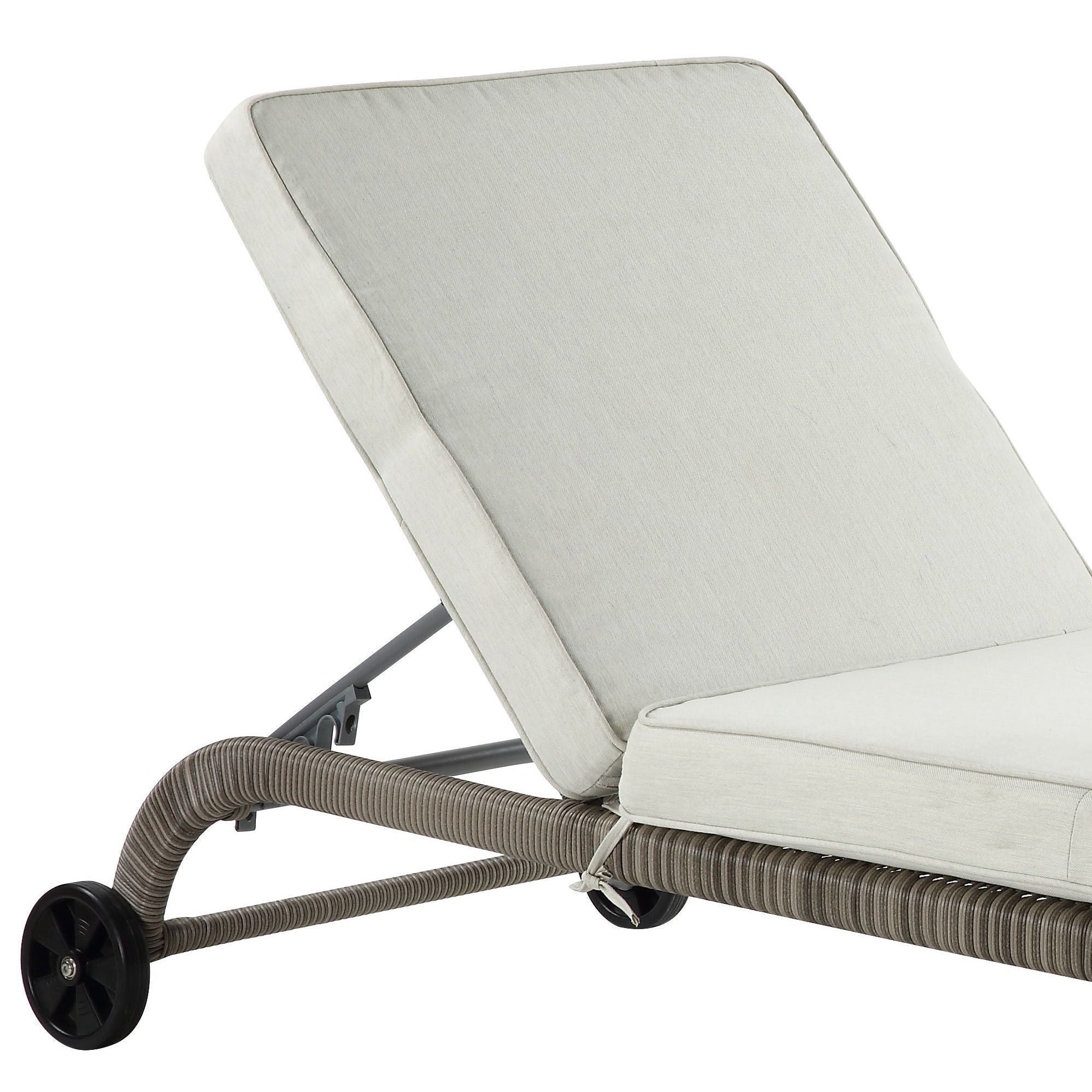 Salena - Patio Sun Lounge - Beige / Gray