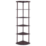 Bonwick - Wood 5-Shelf Corner Bookshelf - Cappuccino