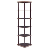 Bonwick - Wood 5-Shelf Corner Bookshelf - Cappuccino