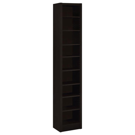 Eliam 8-Shelf Bookcase Cappuccino