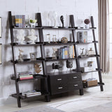 Colella - 5-Shelf Storage Ladder Bookshelf - Cappuccino