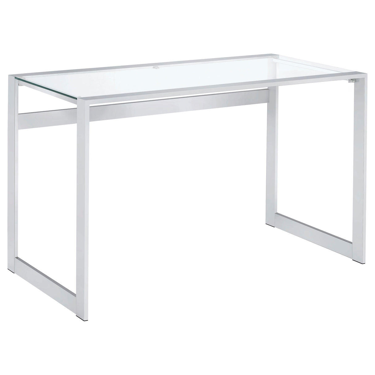 Hartford - Glass Top Writing Desk - Chrome