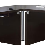 Skylar - L-Shaped Office Computer Desk - Cappuccino