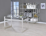 Elmer - 5-Shelf Bookshelf - Clear And Chrome