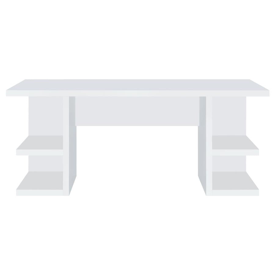 Alice - 4-Shelf Engineered Wood Writing Desk - White
