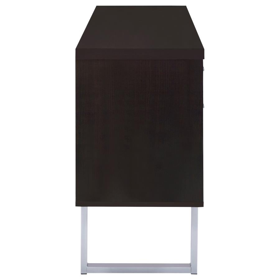 Lawtey - 5-Drawer Home Office Storage Credenza - Cappuccino