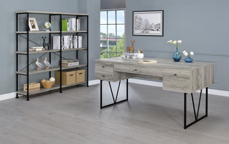 Analiese - 4-Shelf Double Bookshelf