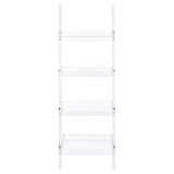 Amaturo - 4-Shelf Acrylic Ladder Bookshelf - Clear