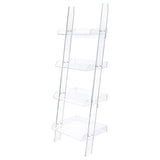 Amaturo - 4-Shelf Acrylic Ladder Bookshelf - Clear