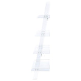 Amaturo - 4-Shelf Acrylic Ladder Bookshelf - Clear