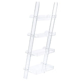 Amaturo - 4-Shelf Acrylic Ladder Bookshelf - Clear