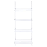 Amaturo - 4-Shelf Acrylic Ladder Bookshelf - Clear
