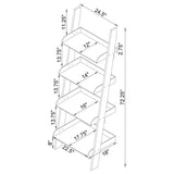 Amaturo - 4-Shelf Acrylic Ladder Bookshelf - Clear