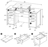 Dylan - 4-Drawer Lift Top Office Desk