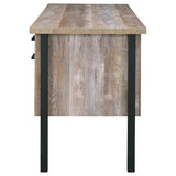 Samson - 4-Drawer Office Computer Desk - Weathered Oak