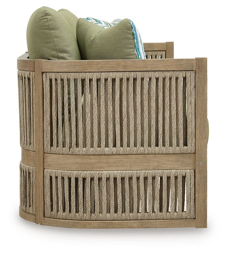 Serena Shores - Sofa With Cushion - Beige / Green - view 6