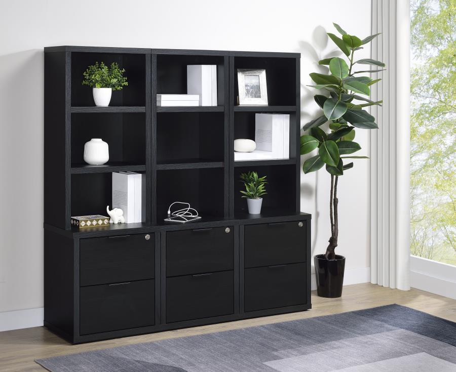 Westpark 3-piece Wall Unit Bookcase Set With USB