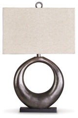 Saria - Metal Table Lamp  - Antique Silver Finish