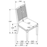 Matisse - Woven Rattan Back Dining Side Chair Brown (Set of 2) - Dark Brown by Coaster Fine Furniture | Bel Furniture