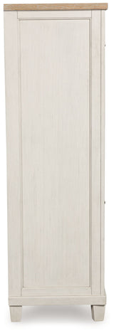 Shaybrock - Antique White / Brown - Door Chest by Benchcraft® | Bel Furniture