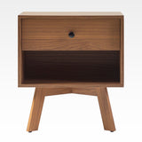 Mid-Century Modern Minimalist 1 Drawer Nightstand by Walker Edison | Bel Furniture