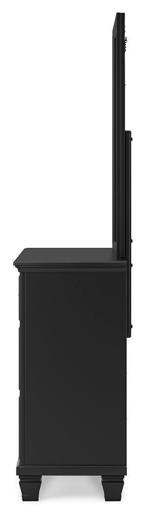 Lanolee - Black - Dresser And Mirror by Signature Design by Ashley® | Bel Furniture