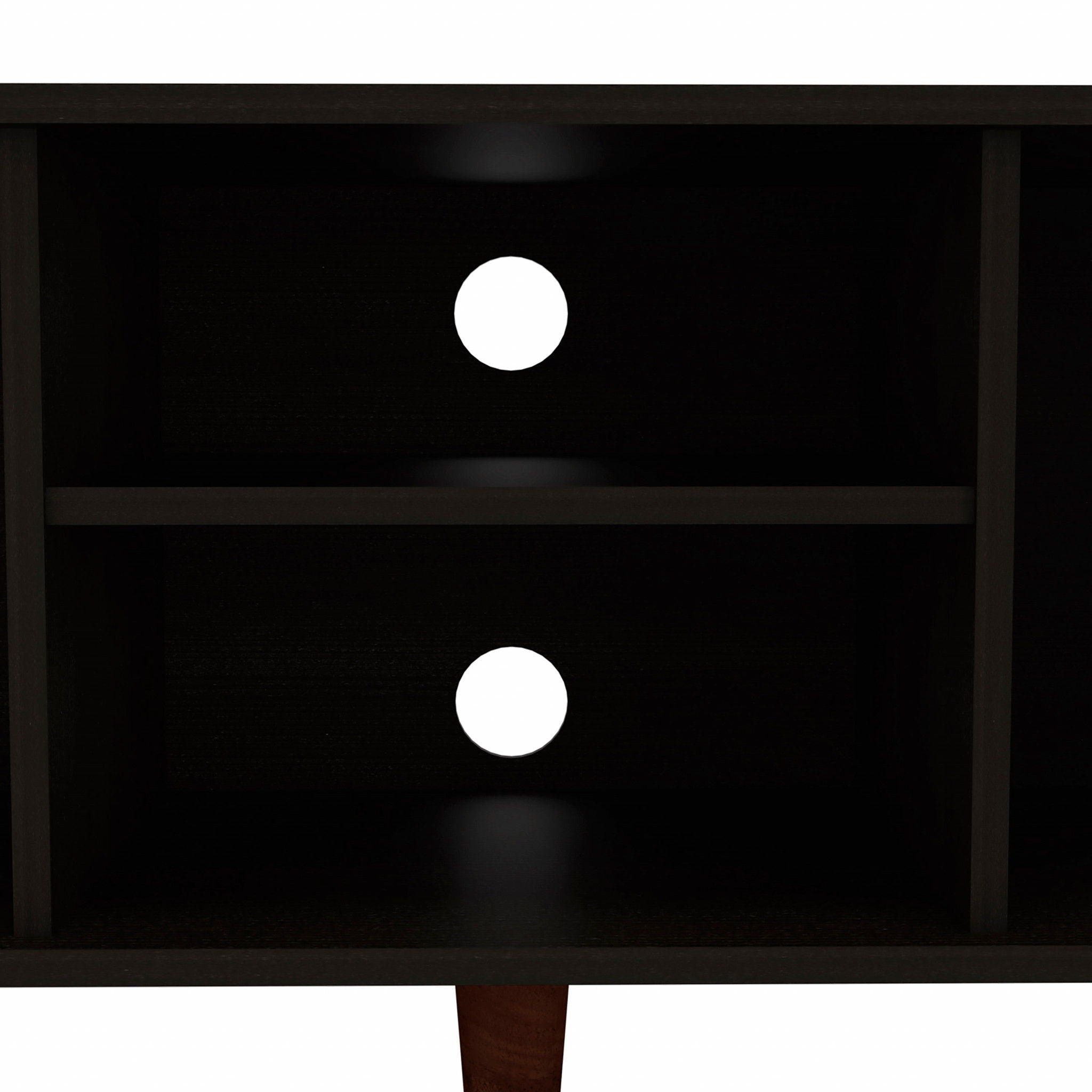 Particle Board Open Shelving TV Stand - Black