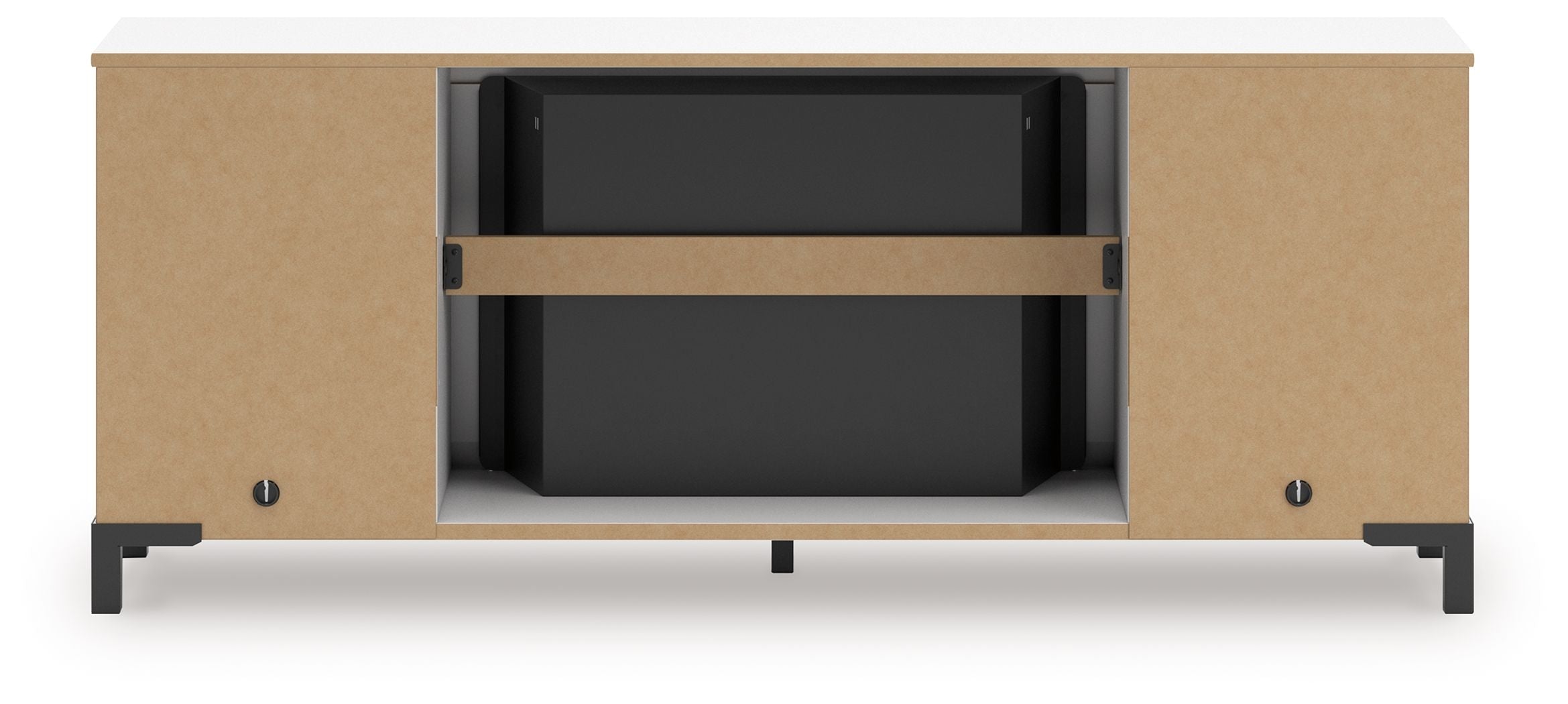 Brollevi - White - TV Stand With Fireplace