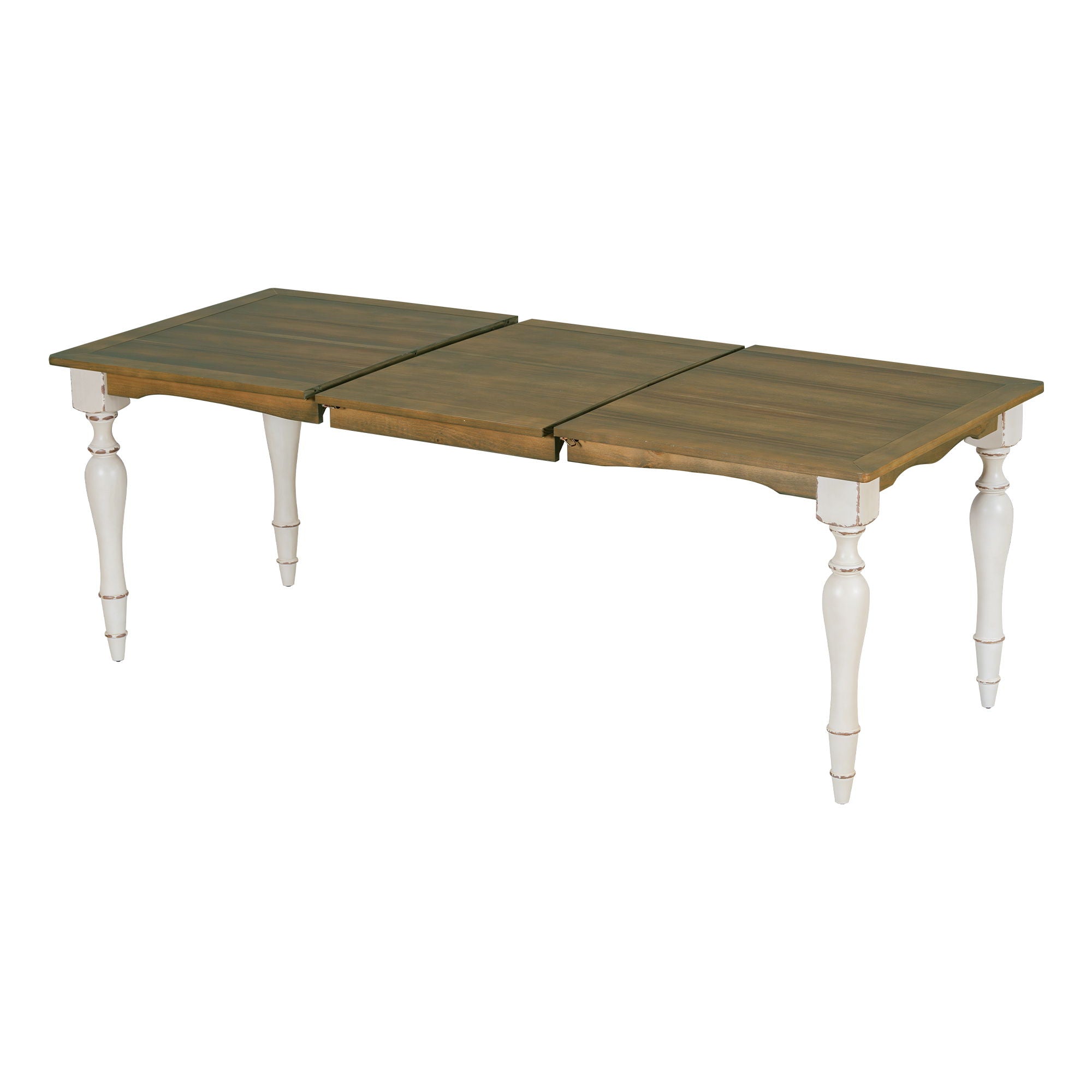 Topmax - Vintage Traditional Extendable Dining Table Set With Removable Leaf