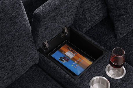 Celine - Fabric Corner Sectional Sofa With Right-Facing Chaise, Cupholders, And Charging Ports - view 22