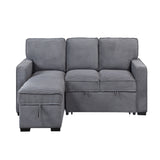 Territory - Pull Out Sofa Bed With Design - Dark Gray