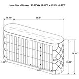 Sonya - 6-Drawer Upholstered Bedroom Dresser