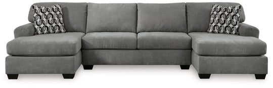 Birkdale Court - Sectional Gray 3 Pc. Sectional With LAF And RAF Corner Chaises by Benchcraft® | Bel Furniture