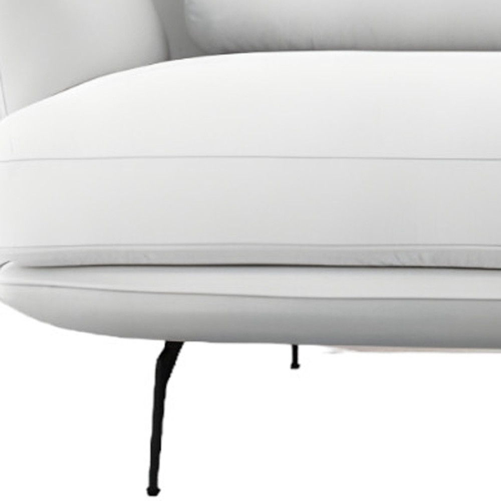 Sofa With Black Legs - Off White