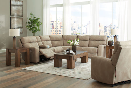 Next-gen Durapella - Power Reclinering Sectional Set Beige 7 Pc. - 6-Piece Power Reclining Sectional, Power Recliner by Signature Design by Ashley® | Bel Furniture