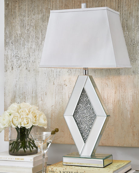 Prunella - Silver Finish - Mirror Table Lamp by Signature Design by Ashley® | Bel Furniture