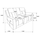 Brentwood - Upholstered Motion Reclining Loveseat by Coaster Fine Furniture | Bel Furniture