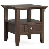 Acadian - End Table With Drawer - Brown by Simpli-Home | Bel Furniture