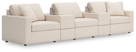 Modmax - Oyster - Sectional White 5 Pc. Sectional With Storage Consoles by Signature Design by Ashley® | Bel Furniture