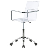 Amaturo - Acrylic Adjustable Home Office Desk Chair - Clear by CoasterEssence | Bel Furniture