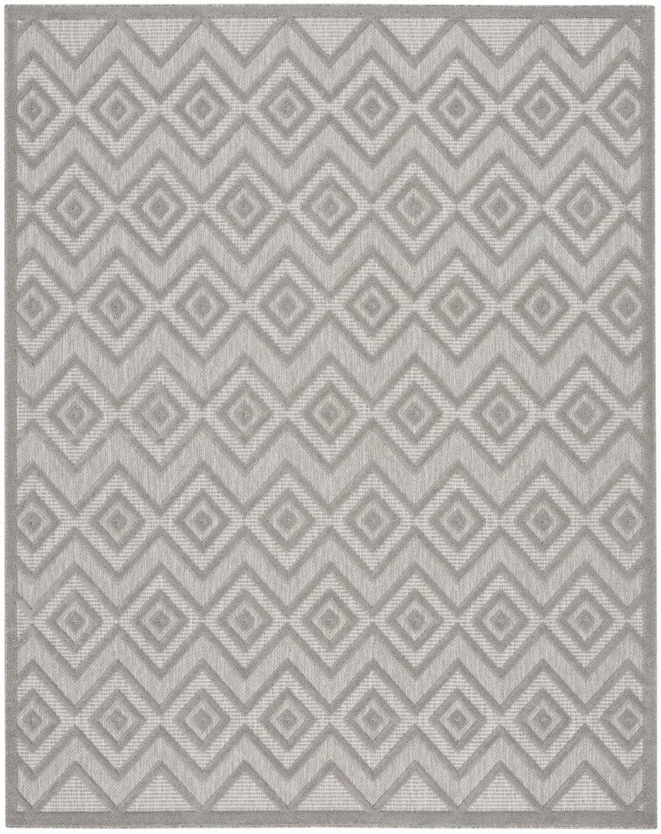 9' X 12' Geometric Flatweave Area Rug - Gray