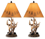 Derek - Table Lamp (Set of 2) Dark Brown 2 Pieces by Signature Design by Ashley® | Bel Furniture