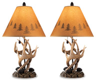 Derek - Table Lamp (Set of 2) Dark Brown 2 Pieces by Signature Design by Ashley® | Bel Furniture