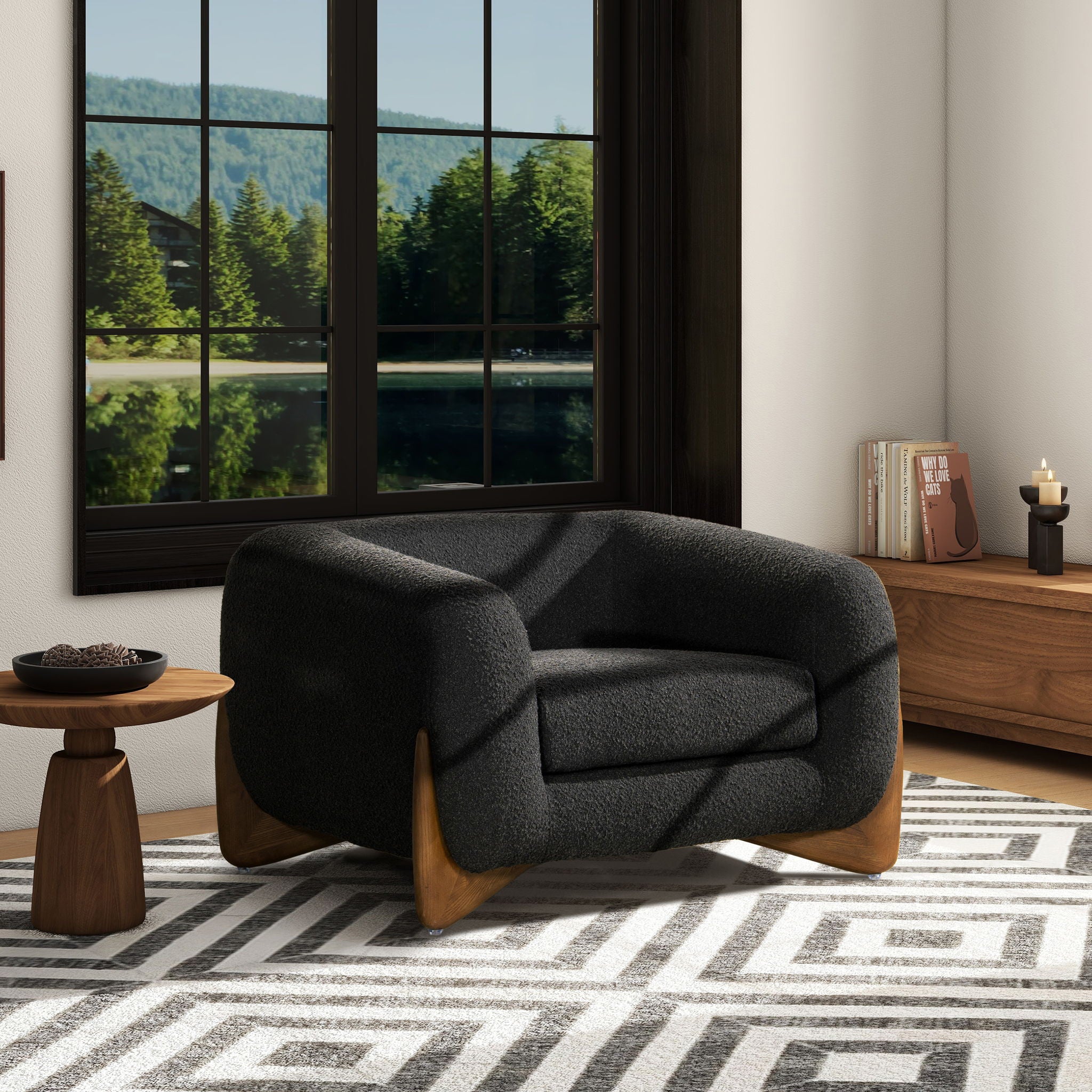 Alpine - Sherpa Arm Chair - Arm Chairs by Jennifer Taylor Home | Bel F
