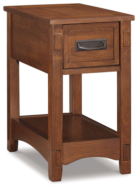 Breegin - Brown - Chair Side End Table - 1 Drawer by Signature Design by Ashley® | Bel Furniture