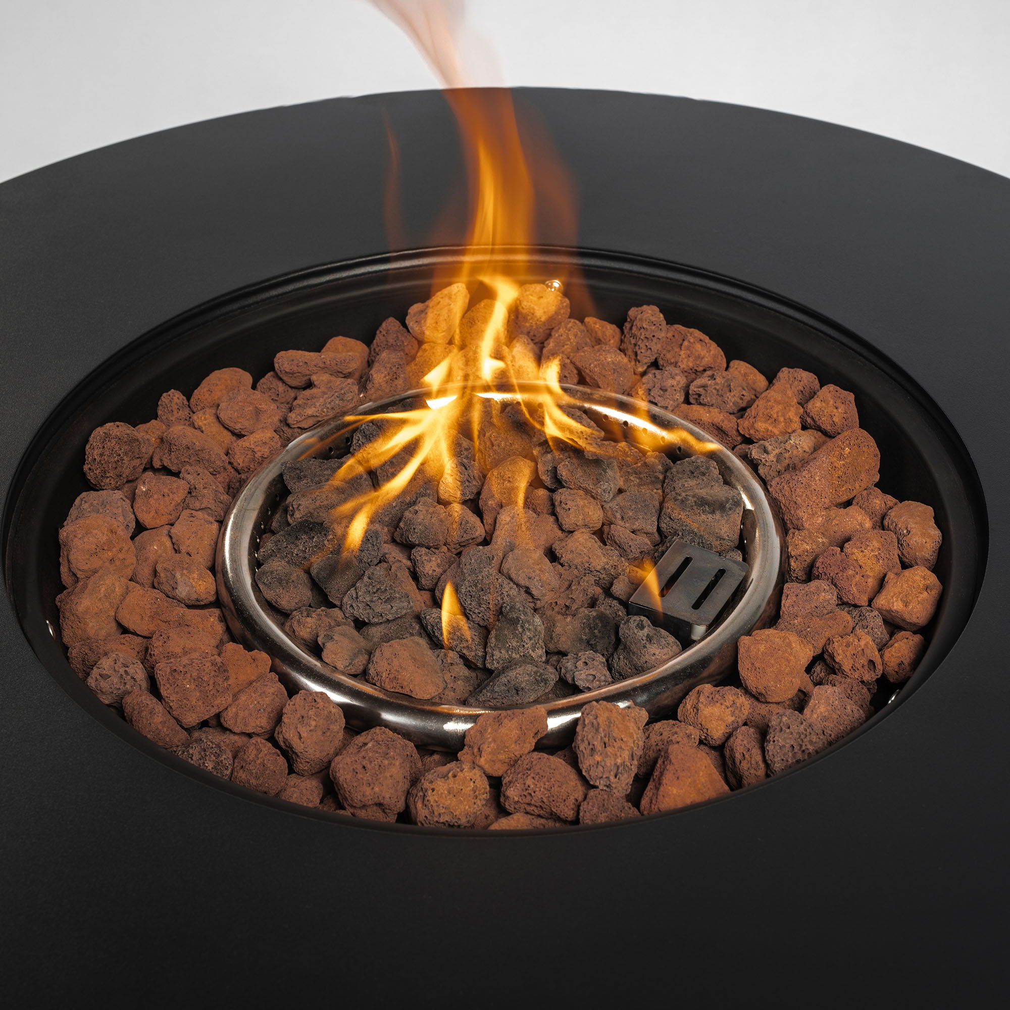 30" Propane Round Fire Table 40000Btu Propane Fire Pit Table - Black